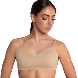 Capezio Clear Back Bandeau Bra